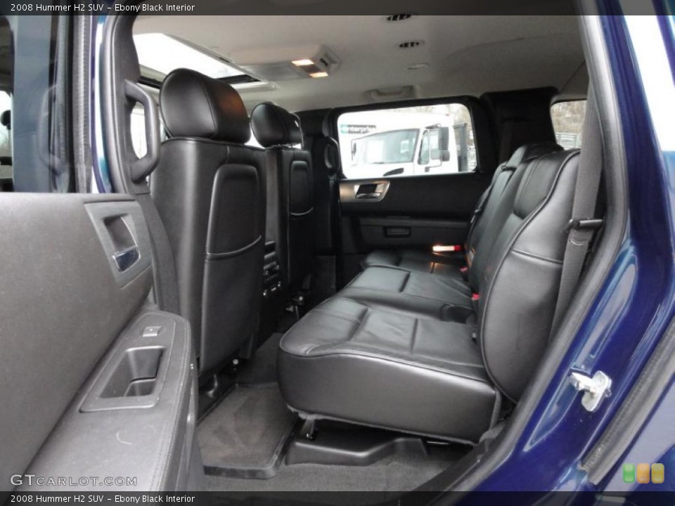 Ebony Black Interior Photo for the 2008 Hummer H2 SUV #46040461