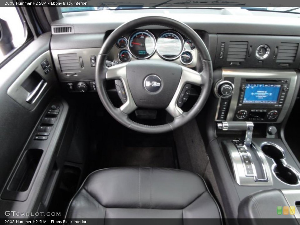 Ebony Black Interior Dashboard for the 2008 Hummer H2 SUV #46040476