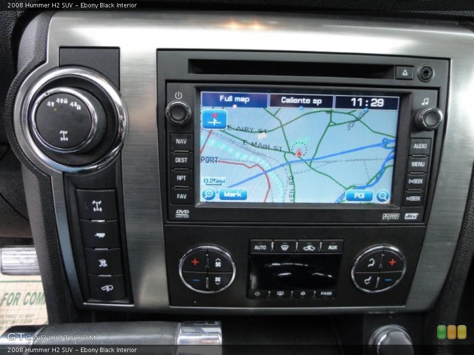 Ebony Black Interior Navigation for the 2008 Hummer H2 SUV #46040488
