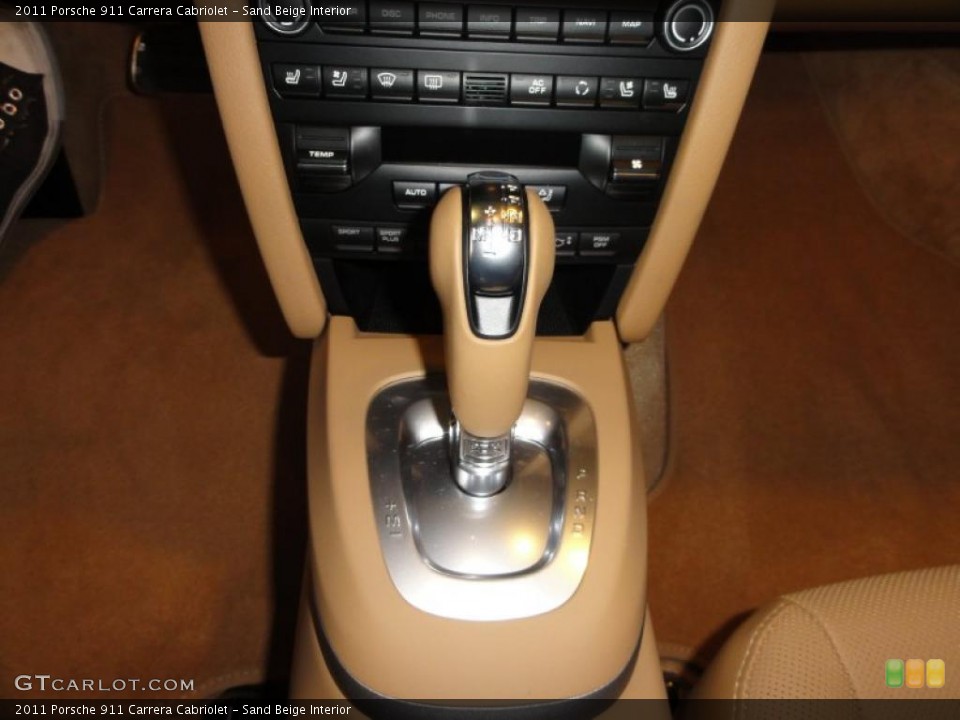 Sand Beige Interior Transmission for the 2011 Porsche 911 Carrera Cabriolet #46040794