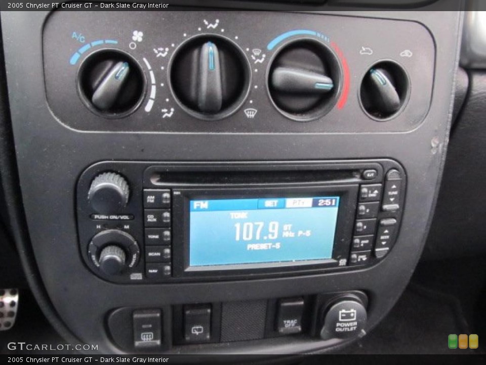 Dark Slate Gray Interior Controls for the 2005 Chrysler PT Cruiser GT #46044407