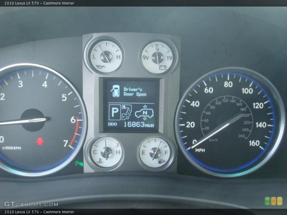 Cashmere Interior Gauges for the 2010 Lexus LX 570 #46046399