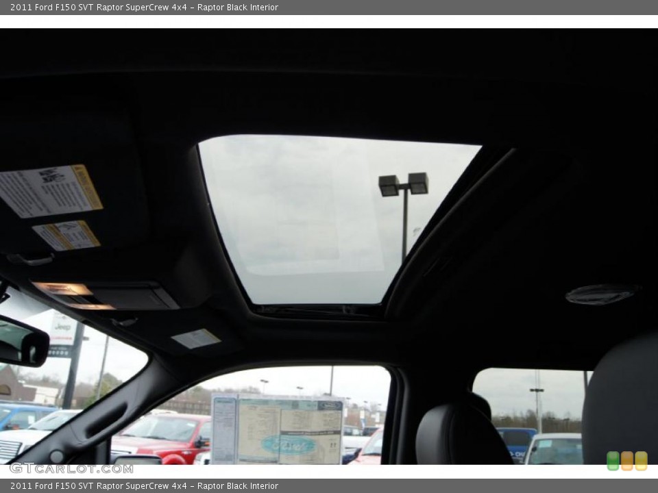 Raptor Black Interior Sunroof for the 2011 Ford F150 SVT Raptor SuperCrew 4x4 #46047239