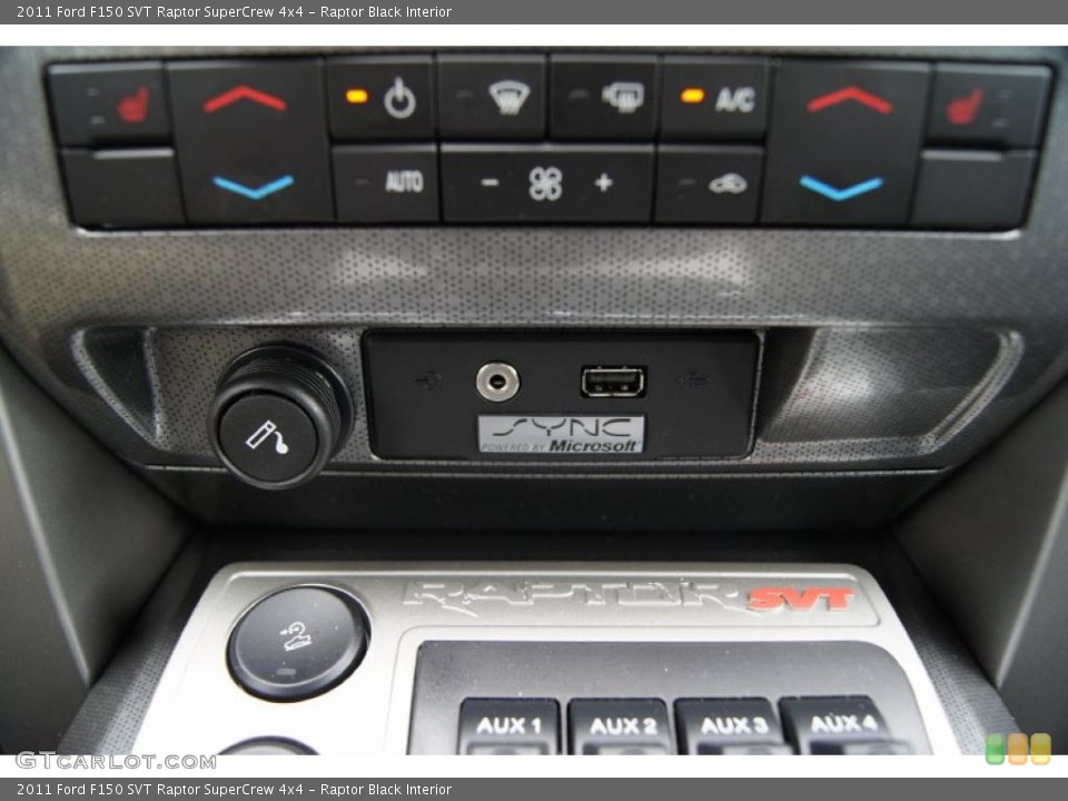 Raptor Black Interior Controls for the 2011 Ford F150 SVT Raptor SuperCrew 4x4 #46047272