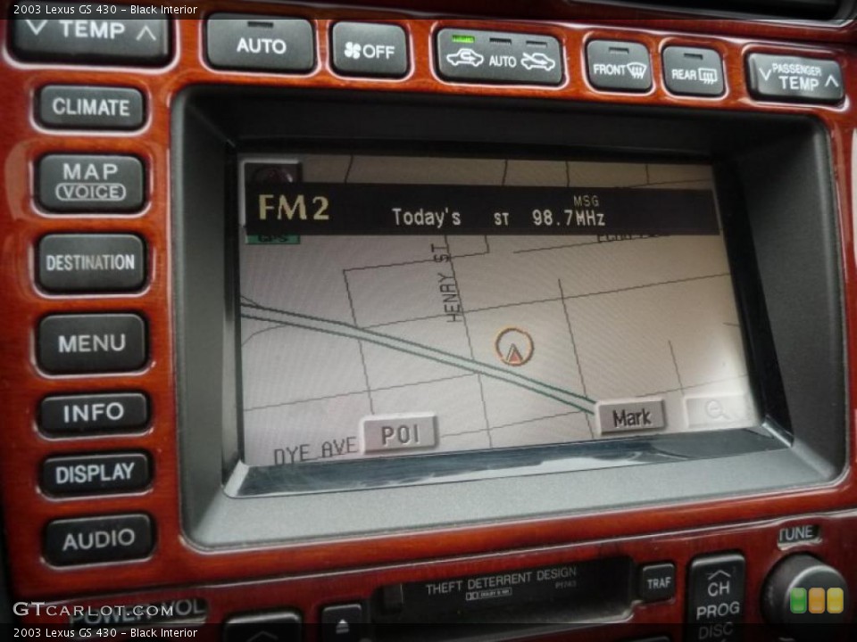 Black Interior Navigation for the 2003 Lexus GS 430 #46047548