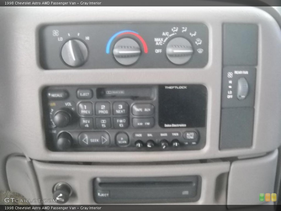 Gray Interior Controls for the 1998 Chevrolet Astro AWD Passenger Van #46049297