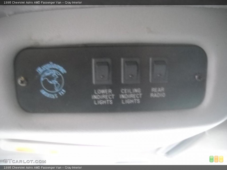 Gray Interior Controls for the 1998 Chevrolet Astro AWD Passenger Van #46049323