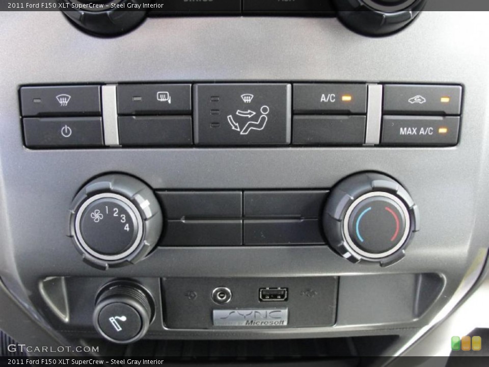 Steel Gray Interior Controls for the 2011 Ford F150 XLT SuperCrew #46051633