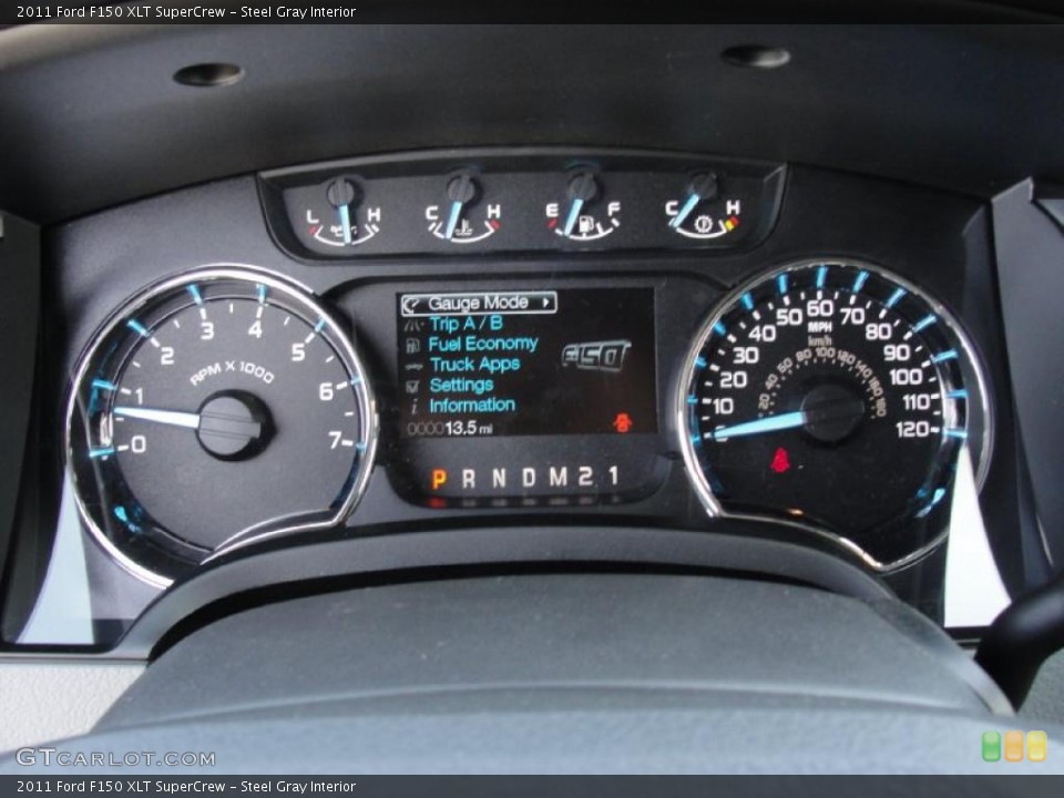Steel Gray Interior Gauges for the 2011 Ford F150 XLT SuperCrew #46051660