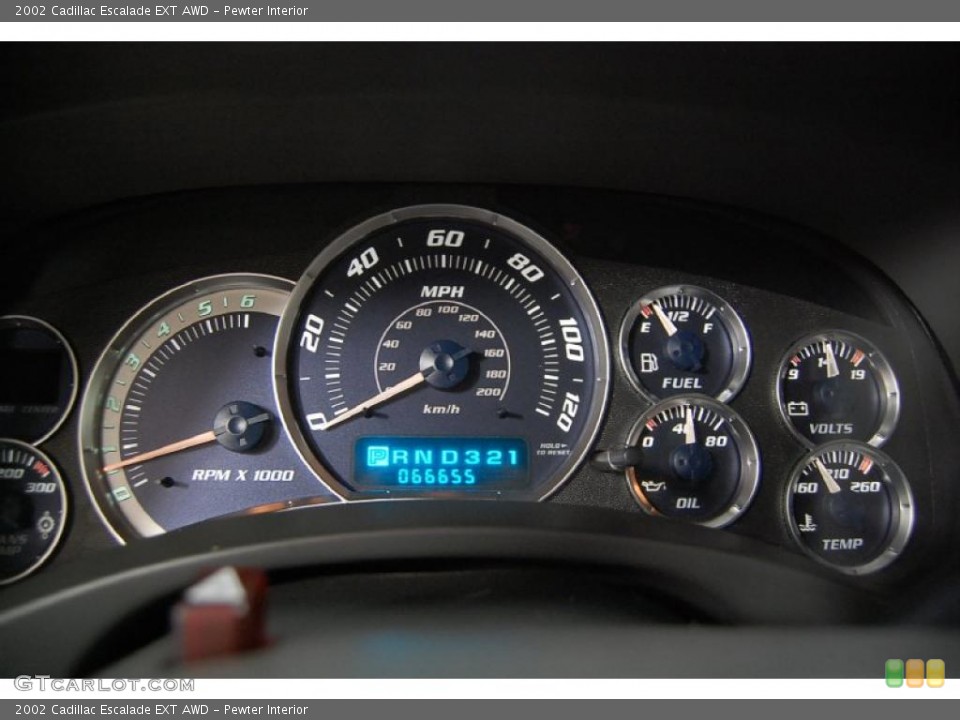 Pewter Interior Gauges For The 2002 Cadillac Escalade Ext
