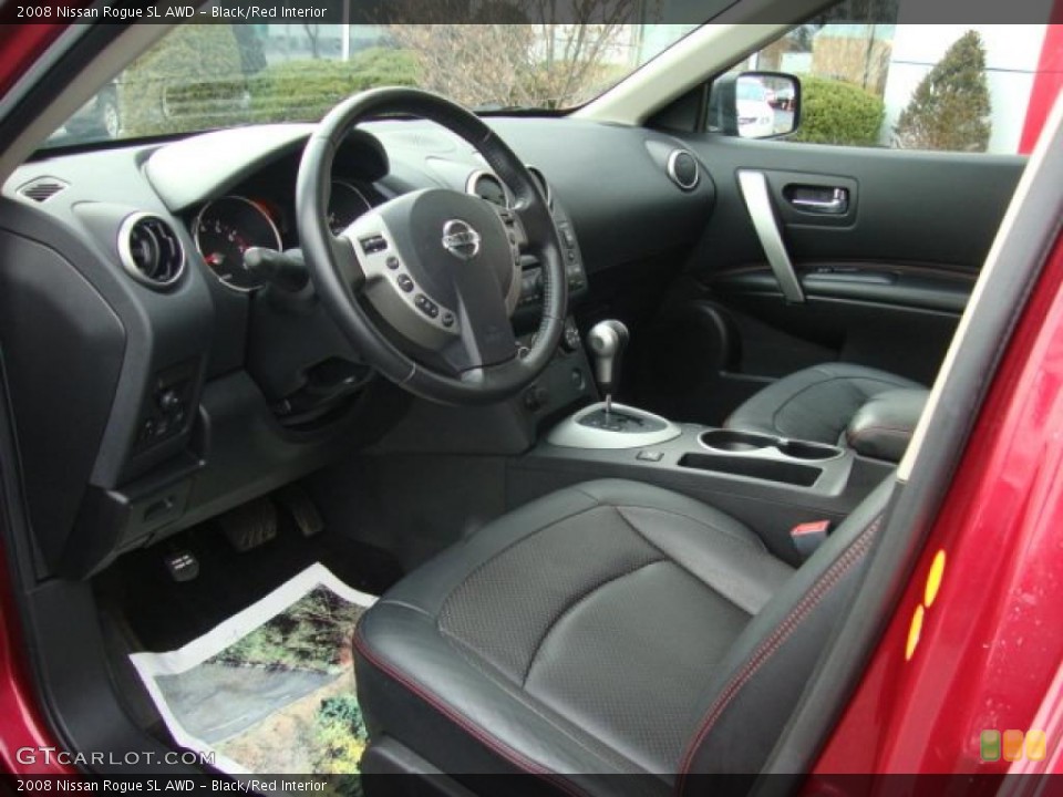 Black/Red Interior Photo for the 2008 Nissan Rogue SL AWD #46052281