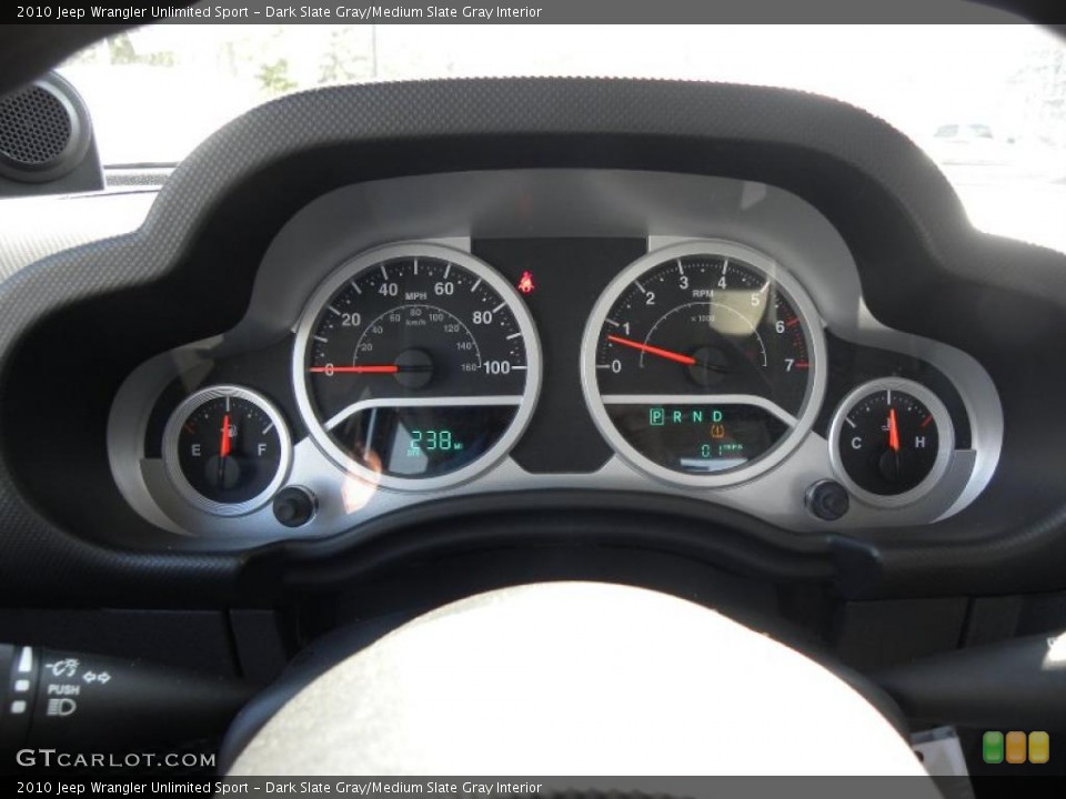 Dark Slate Gray/Medium Slate Gray Interior Gauges for the 2010 Jeep Wrangler Unlimited Sport #46052401