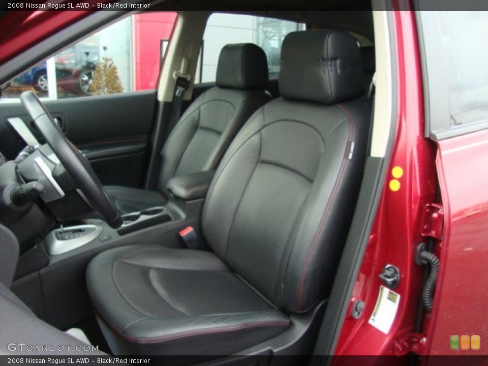 Black/Red Interior Photo for the 2008 Nissan Rogue SL AWD #46052416