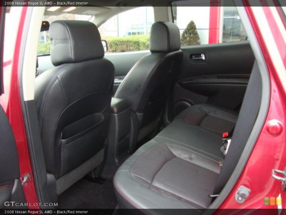 Black/Red Interior Photo for the 2008 Nissan Rogue SL AWD #46052437