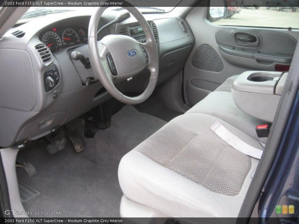Medium Graphite Grey Interior Prime Interior for the 2003 Ford F150 XLT SuperCrew #46053703