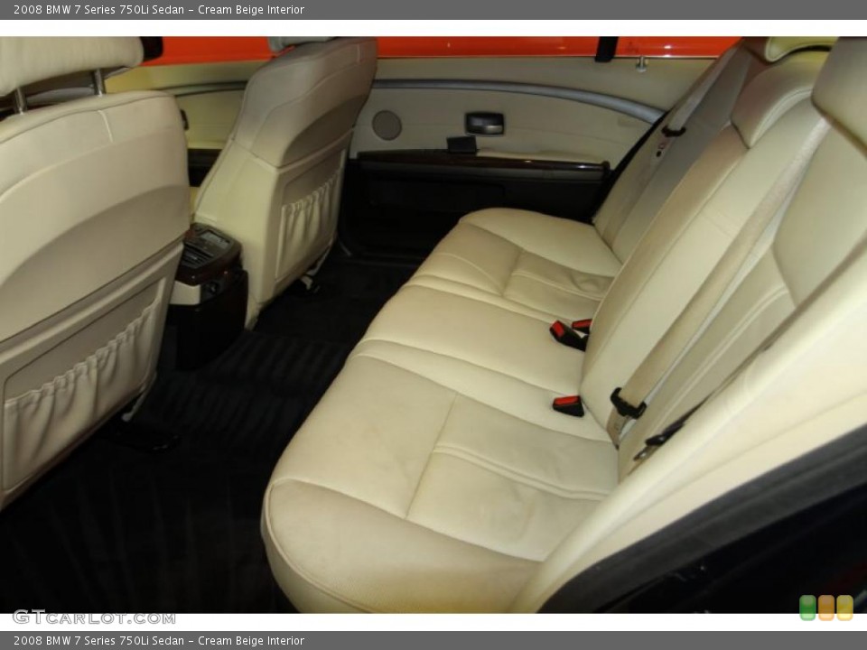 Cream Beige Interior Photo for the 2008 BMW 7 Series 750Li Sedan #46055167