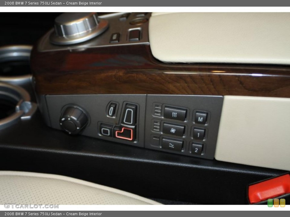 Cream Beige Interior Controls for the 2008 BMW 7 Series 750Li Sedan #46055399