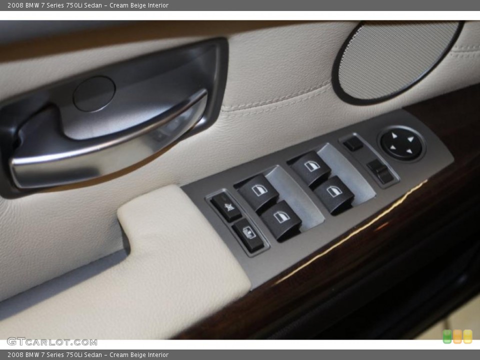 Cream Beige Interior Controls for the 2008 BMW 7 Series 750Li Sedan #46055414