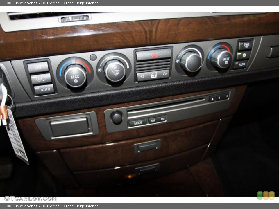 Cream Beige Interior Controls for the 2008 BMW 7 Series 750Li Sedan #46055588