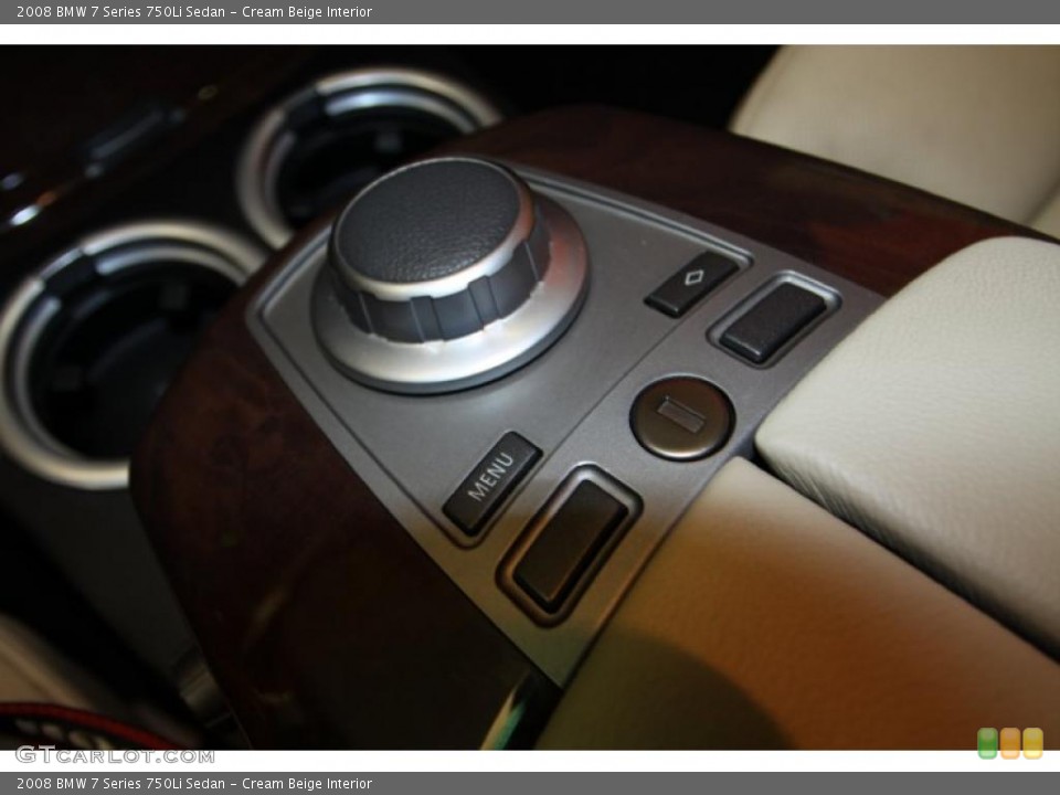 Cream Beige Interior Controls for the 2008 BMW 7 Series 750Li Sedan #46055594