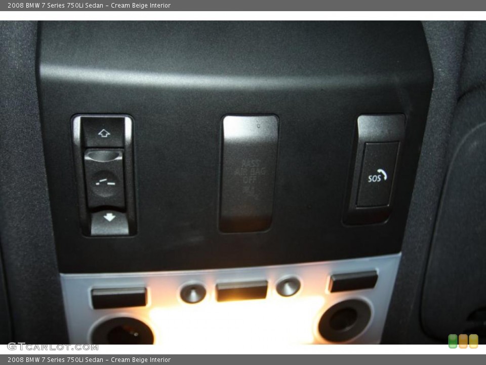 Cream Beige Interior Controls for the 2008 BMW 7 Series 750Li Sedan #46055600