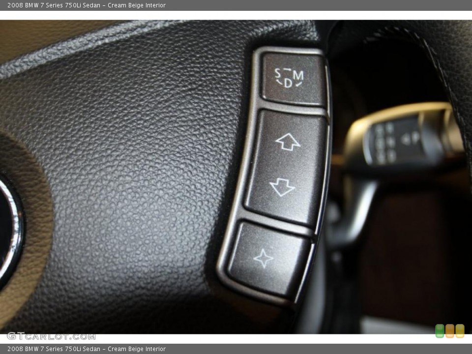 Cream Beige Interior Controls for the 2008 BMW 7 Series 750Li Sedan #46055606