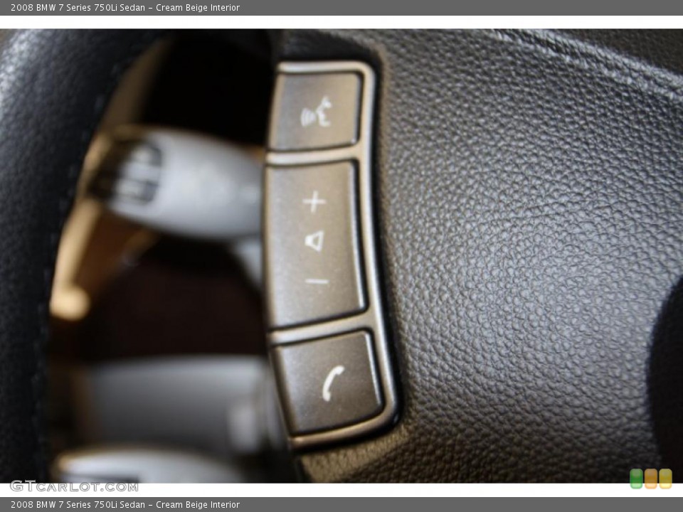 Cream Beige Interior Controls for the 2008 BMW 7 Series 750Li Sedan #46055612