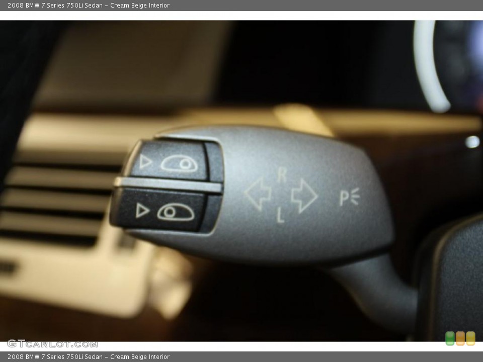 Cream Beige Interior Controls for the 2008 BMW 7 Series 750Li Sedan #46055630