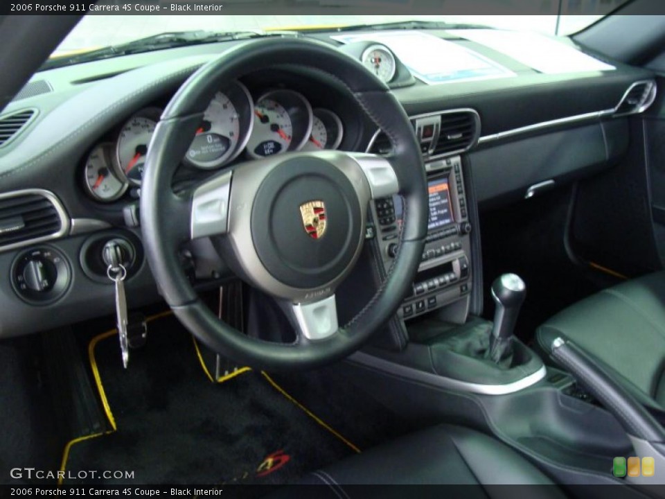 Black Interior Dashboard for the 2006 Porsche 911 Carrera 4S Coupe #46060380