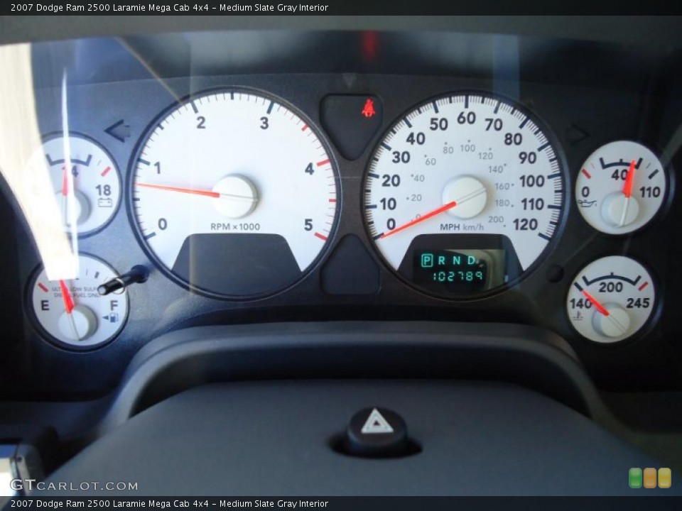 Medium Slate Gray Interior Gauges for the 2007 Dodge Ram 2500 Laramie Mega Cab 4x4 #46063644
