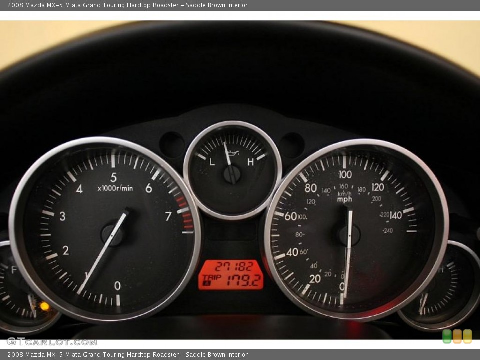 Saddle Brown Interior Gauges for the 2008 Mazda MX-5 Miata Grand Touring Hardtop Roadster #46065036
