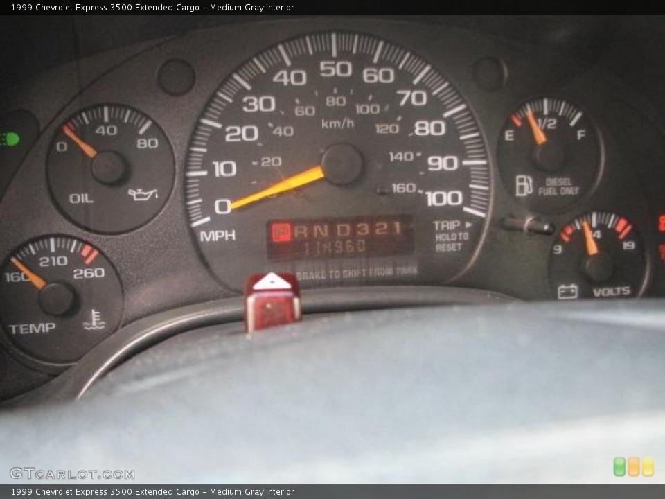 Medium Gray Interior Gauges for the 1999 Chevrolet Express 3500 Extended Cargo #46066960
