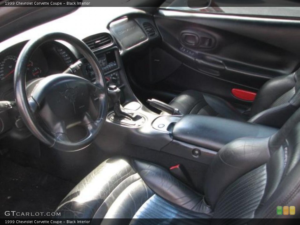 Black Interior Prime Interior for the 1999 Chevrolet Corvette Coupe #46067374