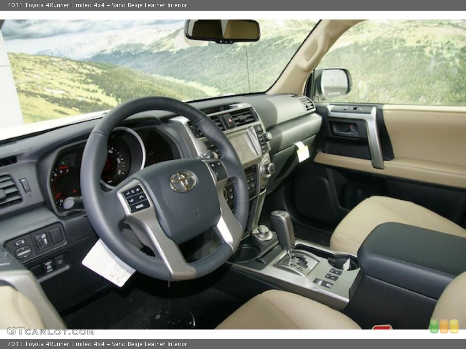 Sand Beige Leather Interior Photo for the 2011 Toyota 4Runner Limited 4x4 #46072306