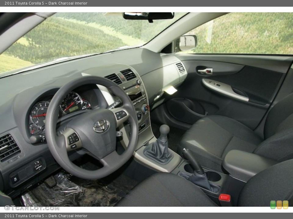 Dark Charcoal Interior Dashboard for the 2011 Toyota Corolla S #46072738
