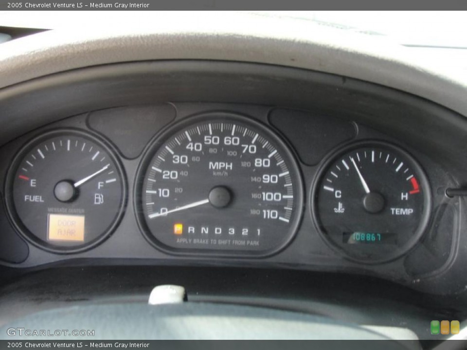 Medium Gray Interior Gauges for the 2005 Chevrolet Venture LS #46073700