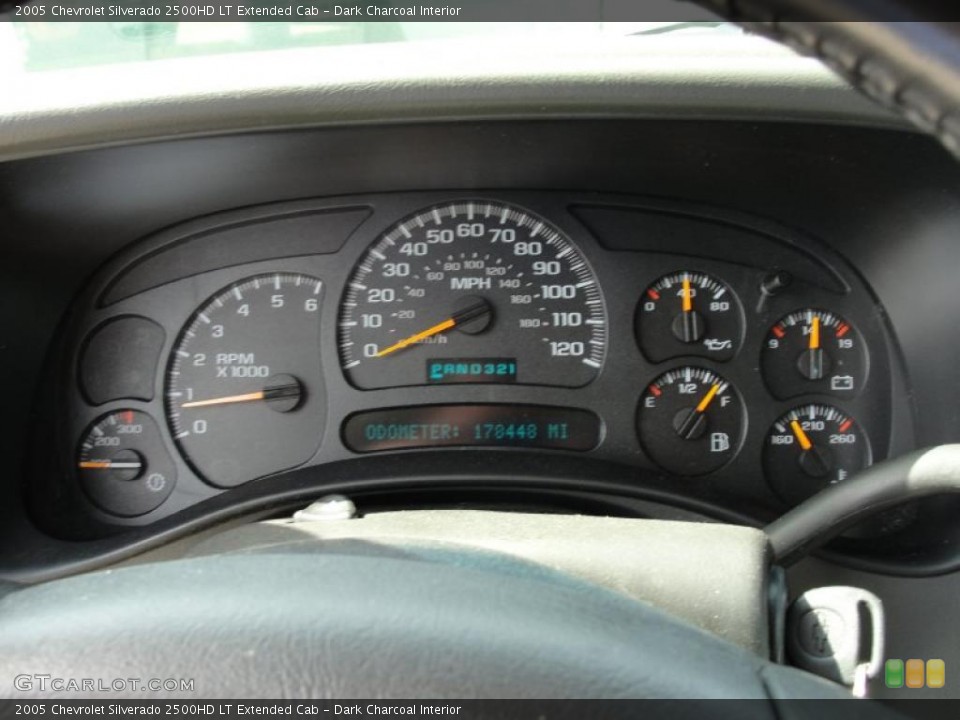 Dark Charcoal Interior Gauges for the 2005 Chevrolet Silverado 2500HD LT Extended Cab #46073952