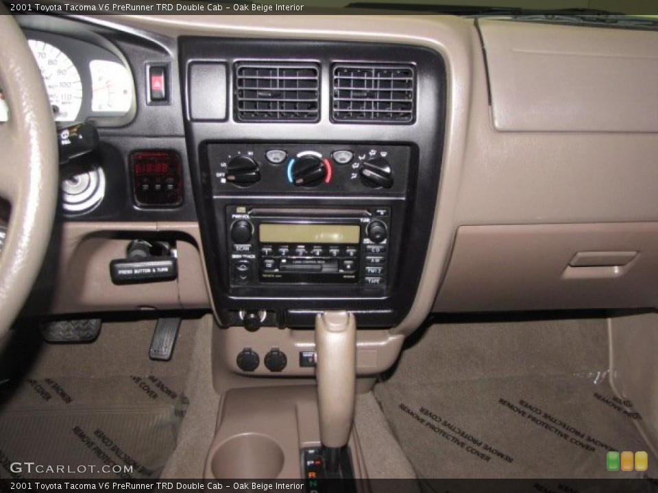 Oak Beige Interior Controls for the 2001 Toyota Tacoma V6 PreRunner TRD Double Cab #46074355