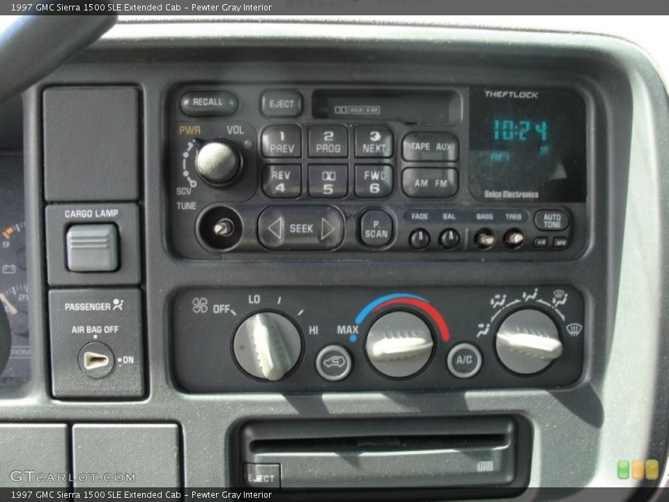 Pewter Gray Interior Controls for the 1997 GMC Sierra 1500 SLE Extended Cab #46075928