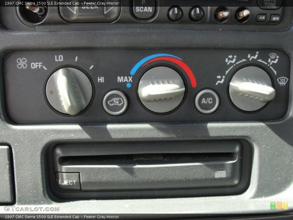 Pewter Gray Interior Controls for the 1997 GMC Sierra 1500 SLE Extended Cab #46075943