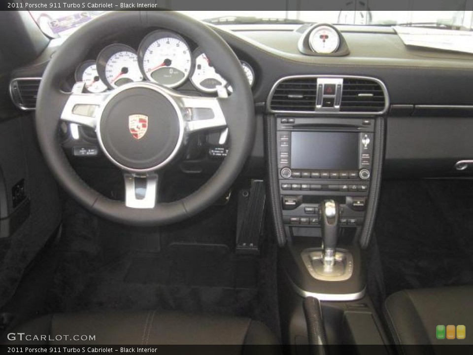 Black Interior Dashboard for the 2011 Porsche 911 Turbo S Cabriolet #46079065