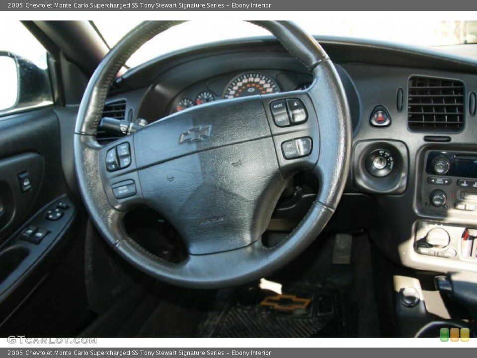Ebony Interior Steering Wheel for the 2005 Chevrolet Monte Carlo Supercharged SS Tony Stewart Signature Series #46080710