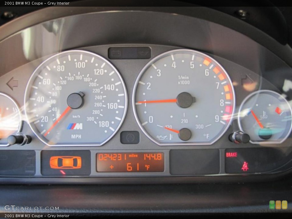 Grey Interior Gauges for the 2001 BMW M3 Coupe #46081976