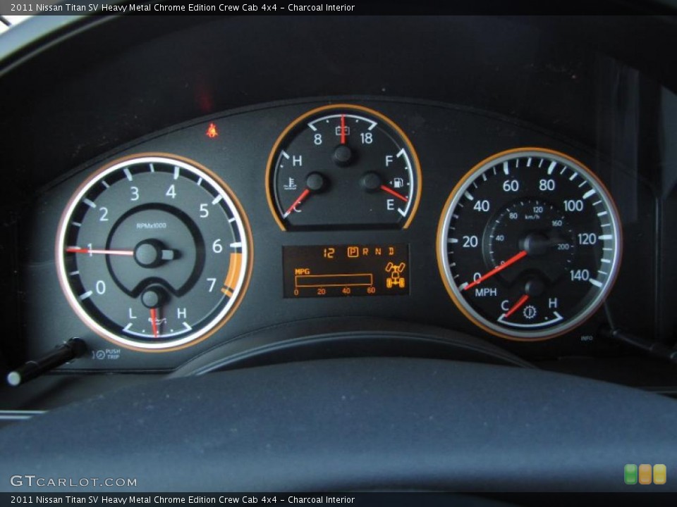 Charcoal Interior Gauges for the 2011 Nissan Titan SV Heavy Metal Chrome Edition Crew Cab 4x4 #46082090