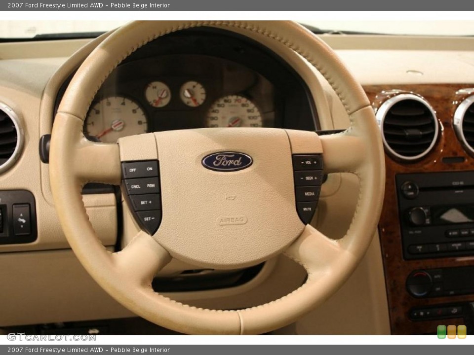 Pebble Beige Interior Steering Wheel for the 2007 Ford Freestyle Limited AWD #46082570