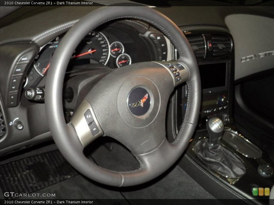 Dark Titanium Interior Steering Wheel for the 2010 Chevrolet Corvette ZR1 #46082769
