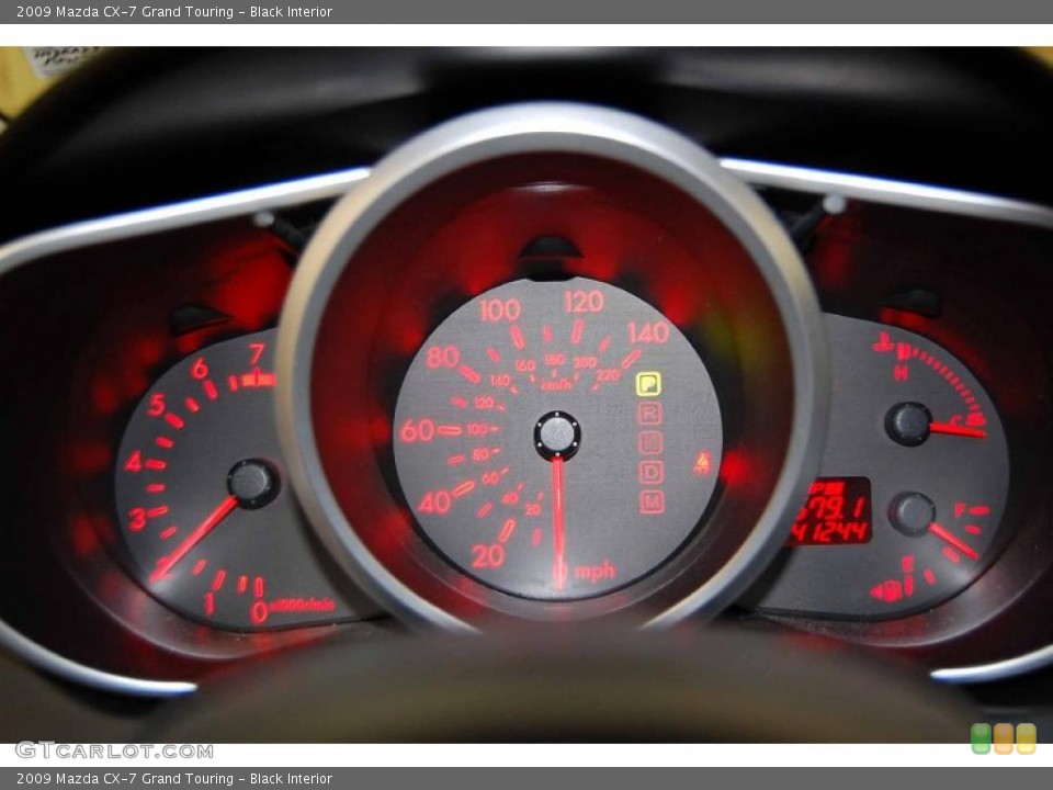 Black Interior Gauges for the 2009 Mazda CX-7 Grand Touring #46086587