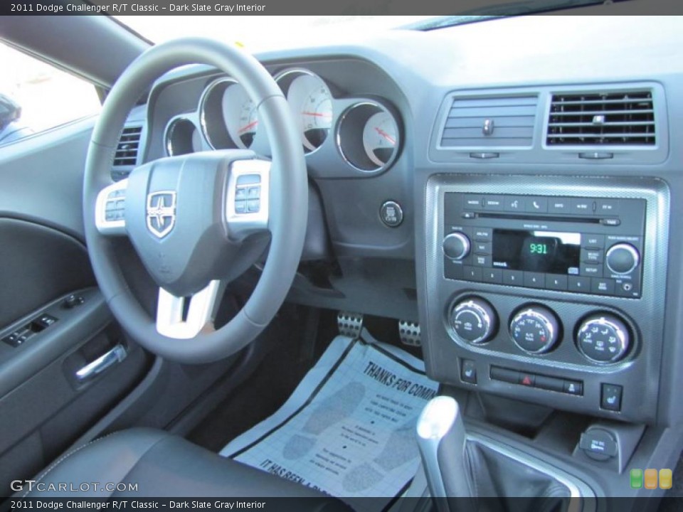 Dark Slate Gray Interior Controls for the 2011 Dodge Challenger R/T Classic #46087121