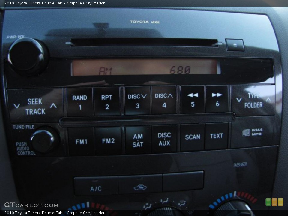 Graphite Gray Interior Controls for the 2010 Toyota Tundra Double Cab #46087742