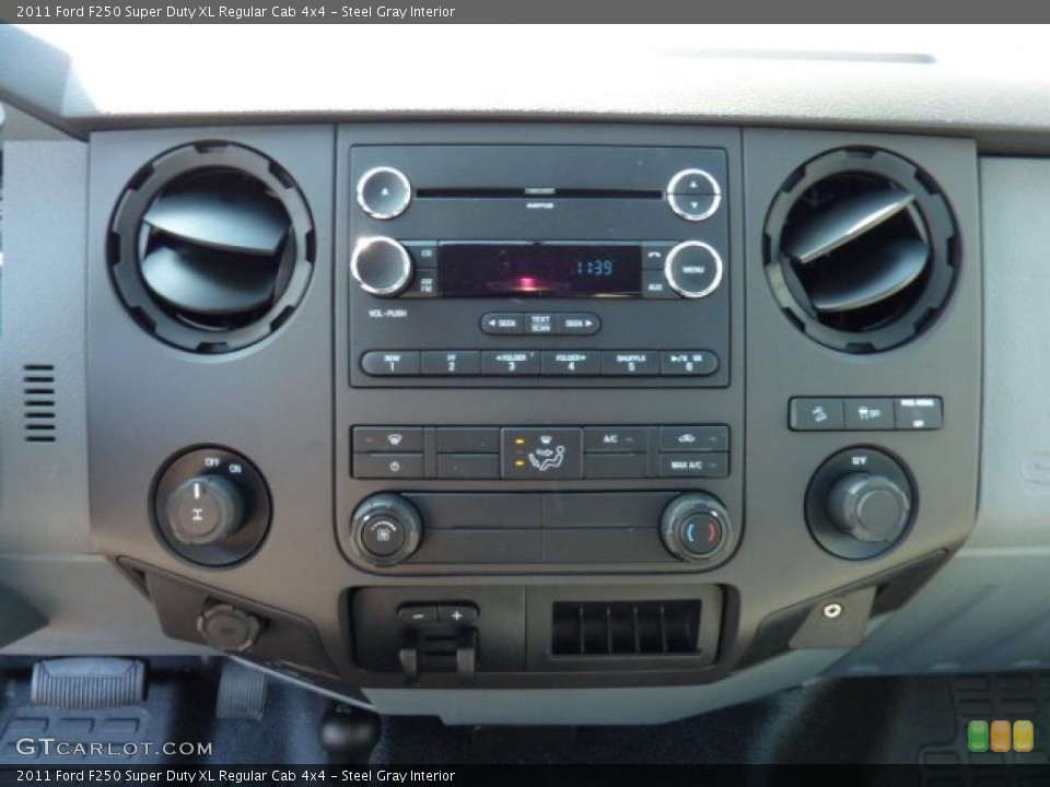 Steel Gray Interior Controls for the 2011 Ford F250 Super Duty XL Regular Cab 4x4 #46088834